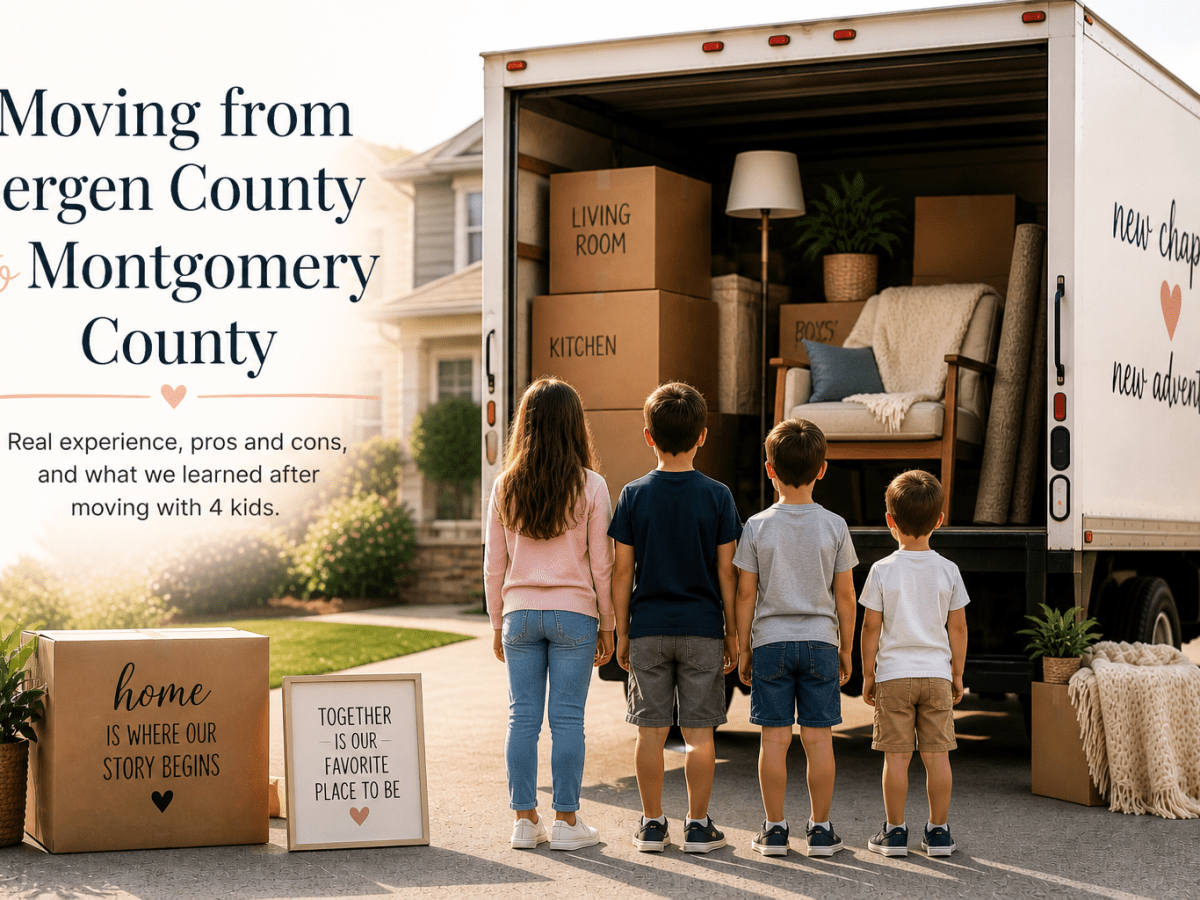 Moving from Bergen County NJ to Montgomery County&nbsp;PA